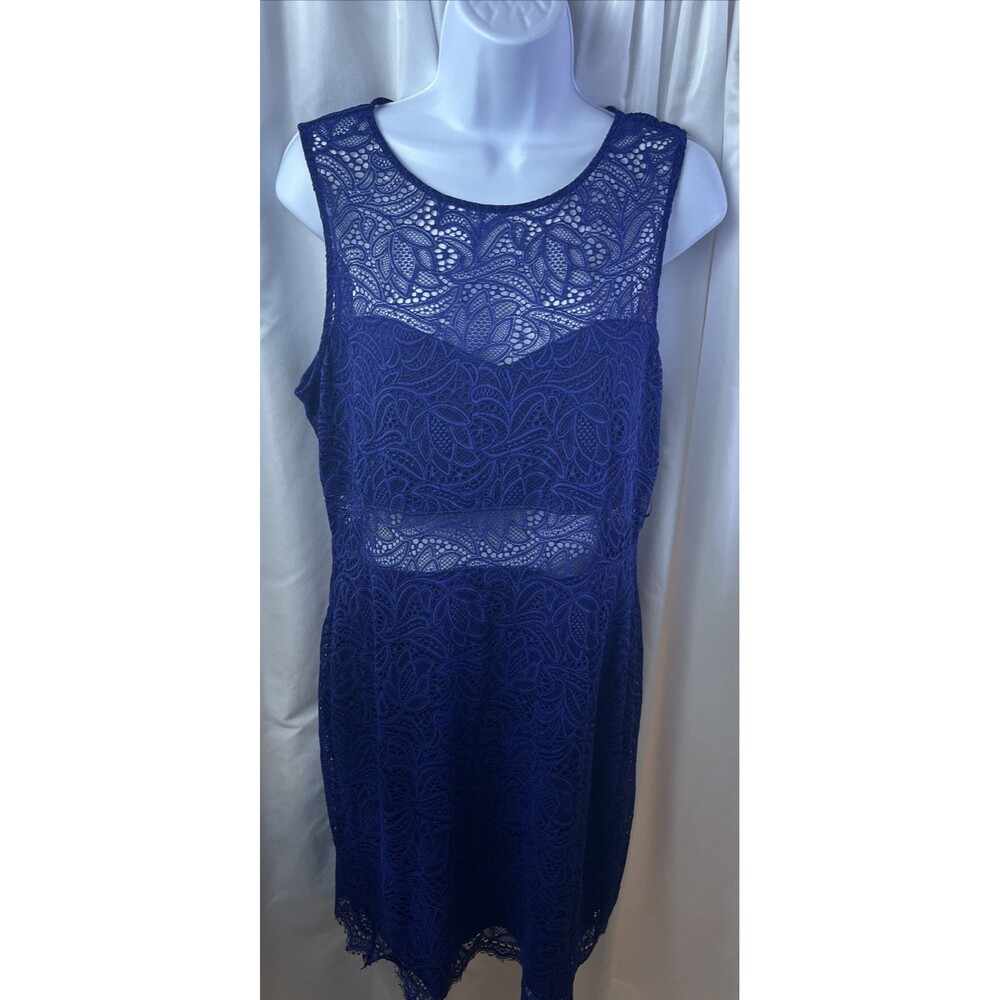 Express Royal Blue Women’s Bodycon Cocktail Mini Dress Size L Date Night